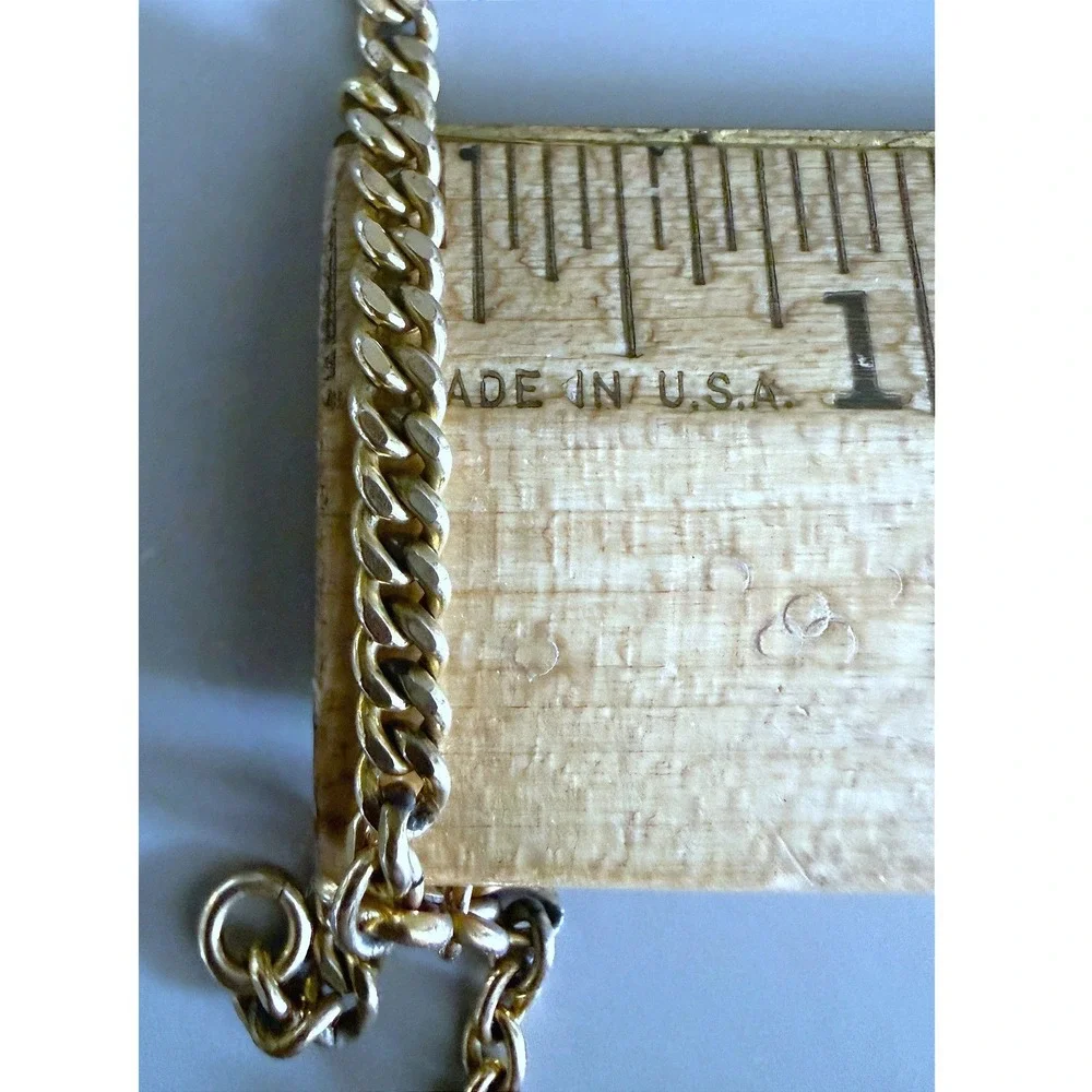Vintage Gold-Filled Single Albert Pocket Watch Chain W★F Mark 1940s–50s
